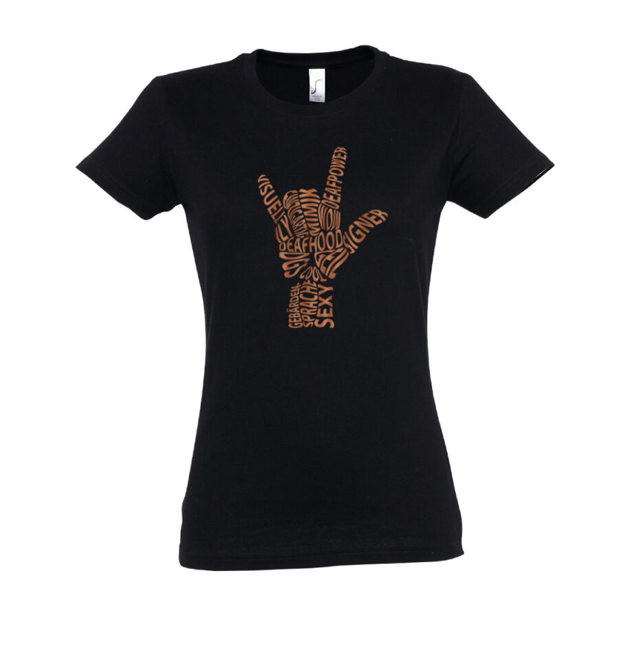 – Damen mit Wörter – ILY T-Shirt laserfreaks17