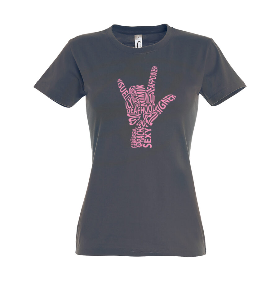 laserfreaks17 – – Wörter T-Shirt mit Damen ILY