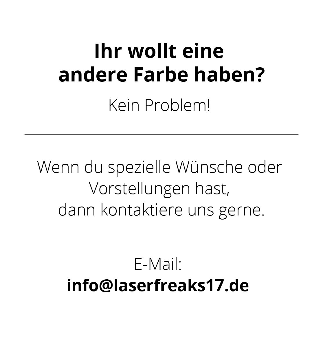 Kontaktiere uns